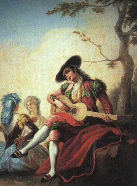 Ramon Bayeu Boy with Guitar oil painting picture